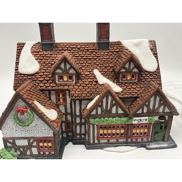 Dept. 56 Dickens' Village Series Ashbury Inn Vintage 1991 Christmas Village - Picture 8 of 14
